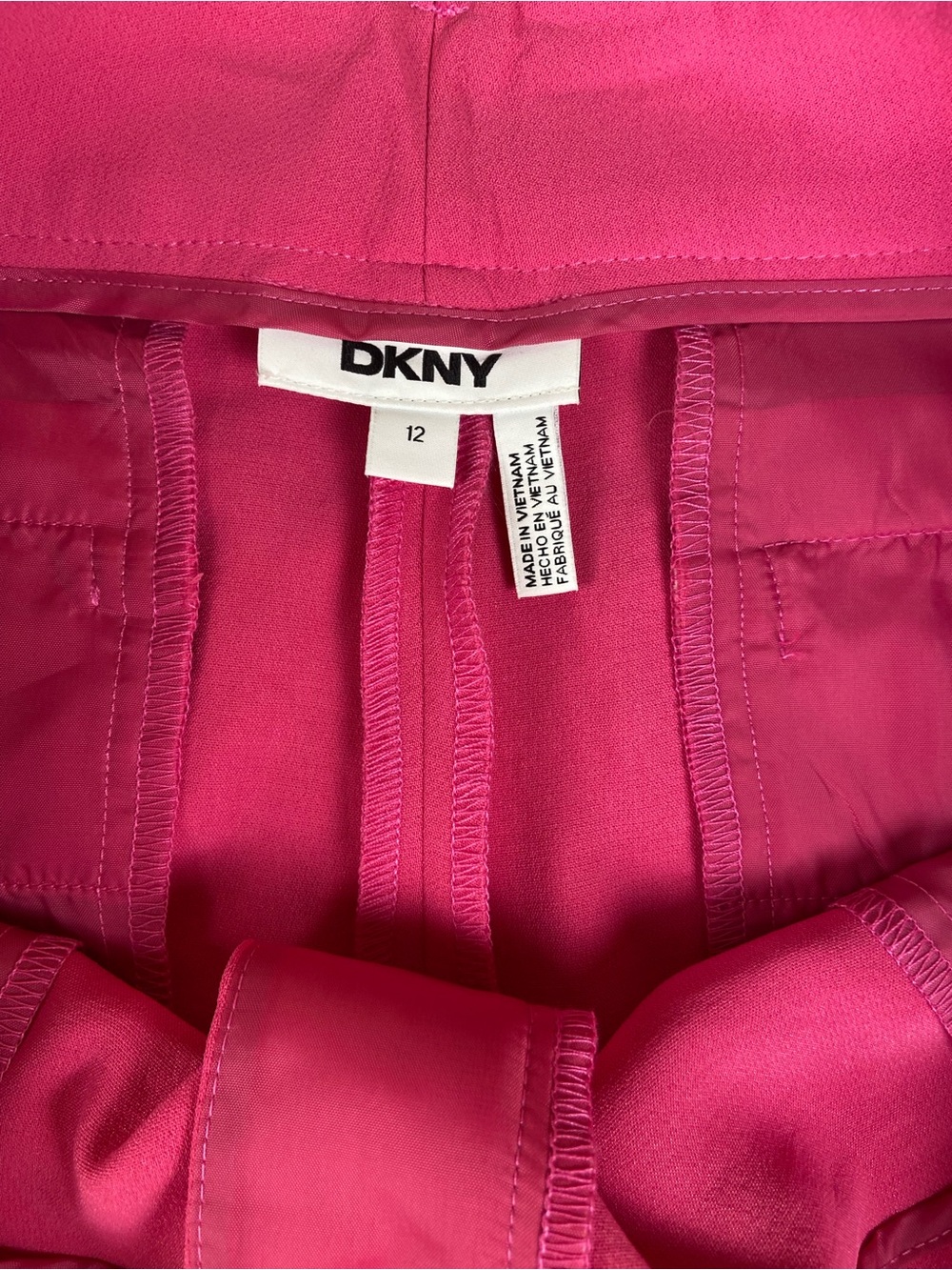 NWT DKNY Hot Pink Wide Leg Dress Pants Size 12 Barbiecore - Picture 4 of 13